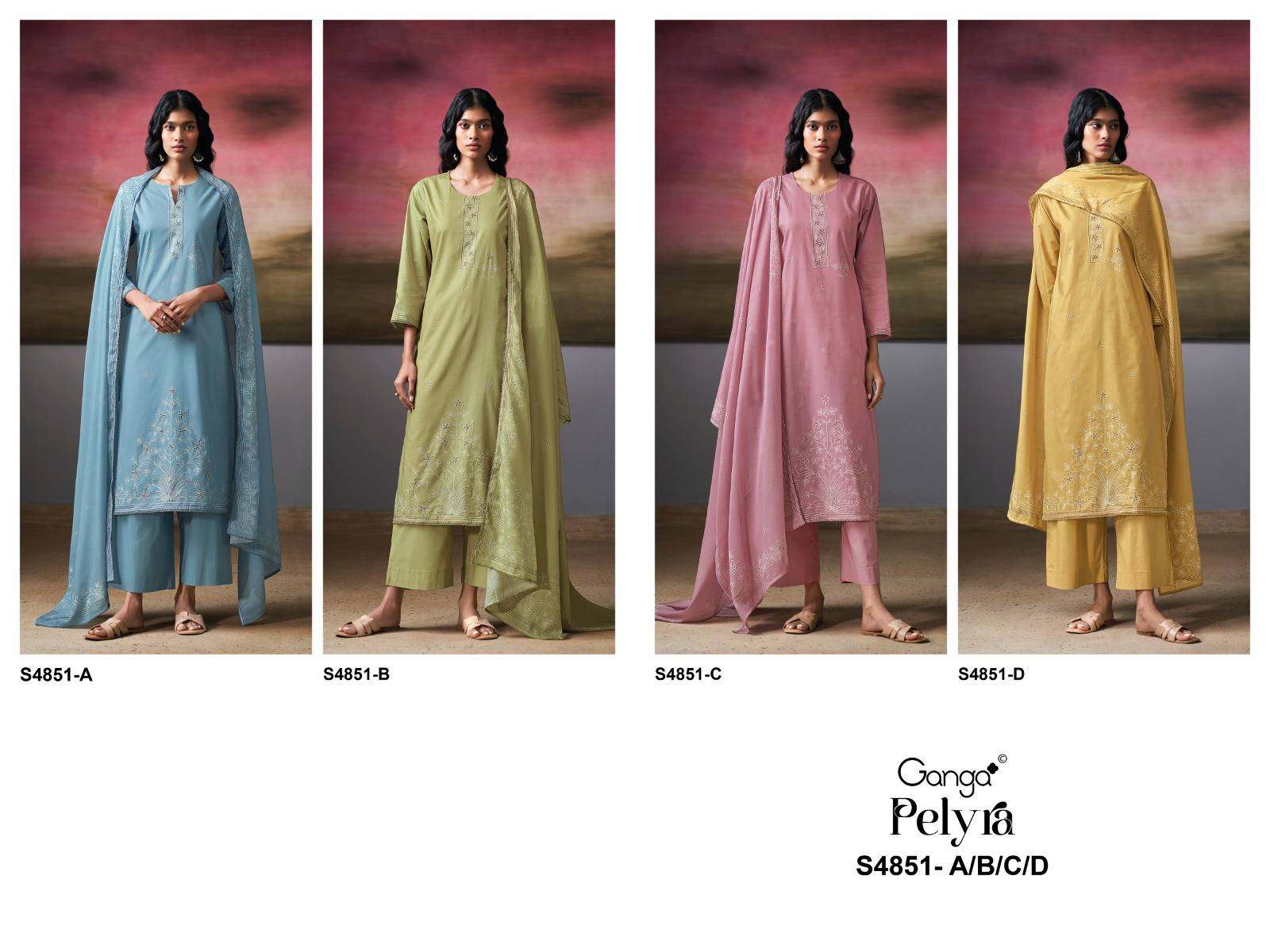 PELYRA 4851 By Ganga Fashion Stylish Beautiful Colourful Cotton Dresses At Wholesale Price